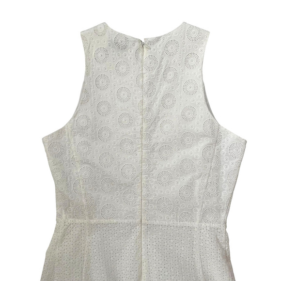 Altuzarra White Eyelet Sleeveless Sheath Midi Dress - 100% Cotton - Size 36/US 0 - Picture 6 of 9